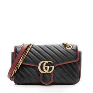 Gucci Matelasse Leather Torchon GG Marmont Small Shoulder Bag